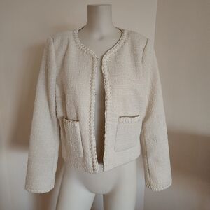 Brand New With Tags Rag And Bone Cheyenne Tweed Cream Women's Jacket
